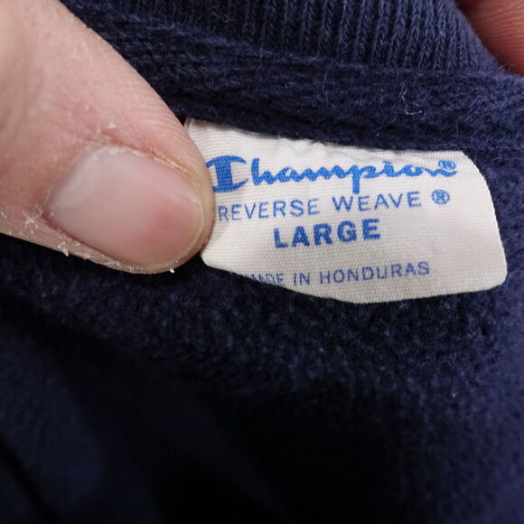 VINTAGE CHAMPION REVERSE WEAVE FADED BLUE CREW NECK SWEATSHIRT SZ L 00s - Picture 8 of 8